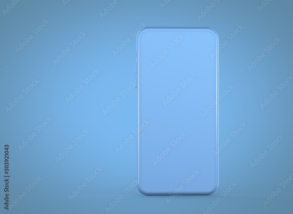 New smartphone with blank screen isolated 3d New smartphone with blank screen isolated 3d