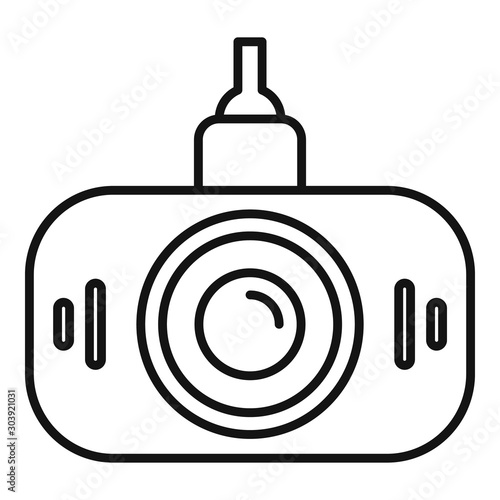 Hd dvr recorder icon. Outline hd dvr recorder vector icon for web design isolated on white background