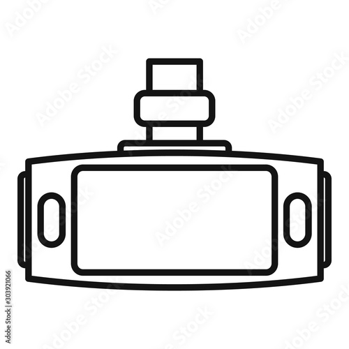 Vehicle dvr icon. Outline vehicle dvr vector icon for web design isolated on white background