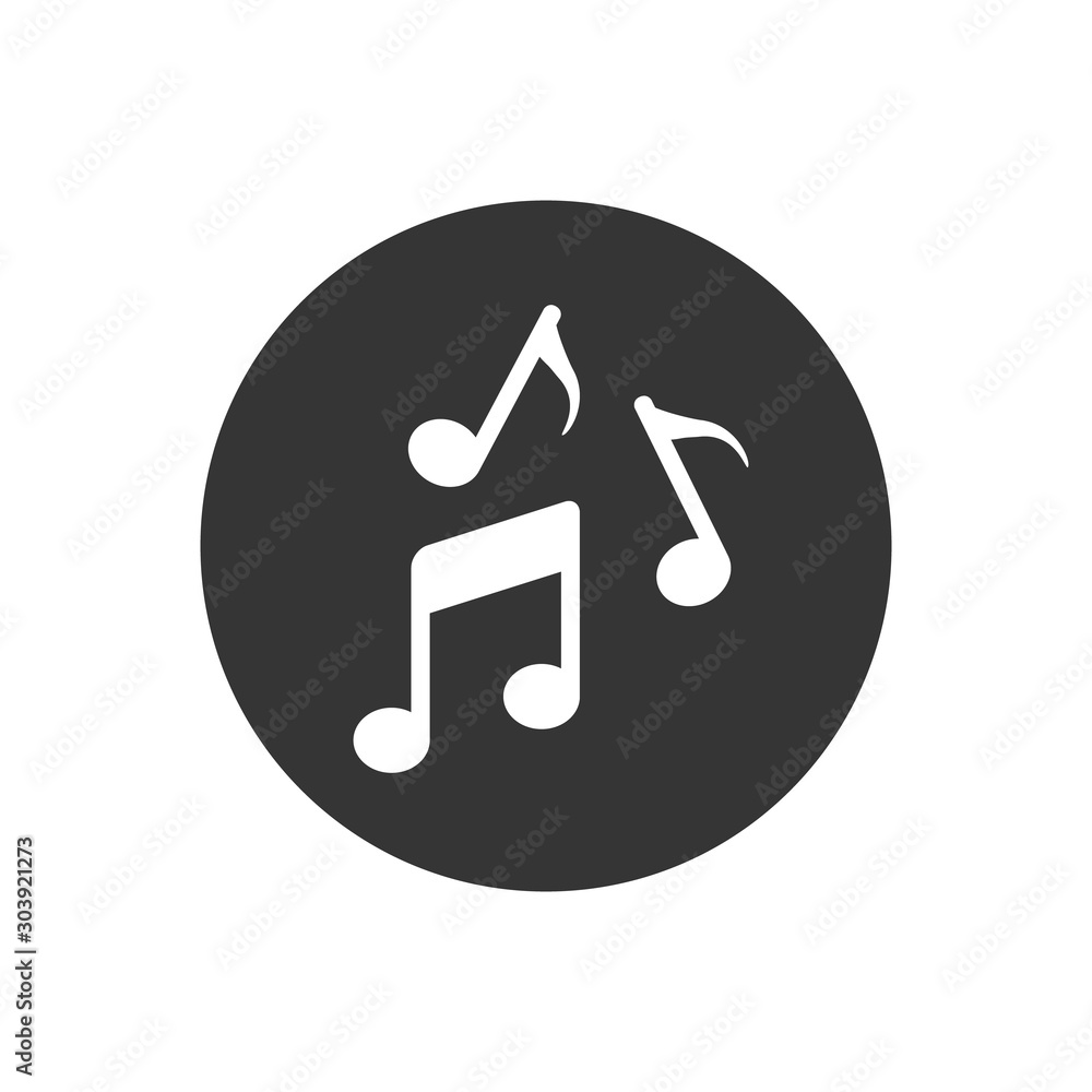 Music note illustration icons. Sound and melody Music note illustration icons. Sound and melody