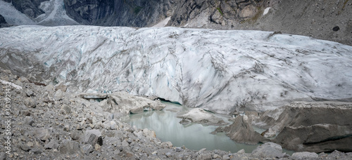 Glacier tongue of Austerdalsbreen in panorama close up Norway photo