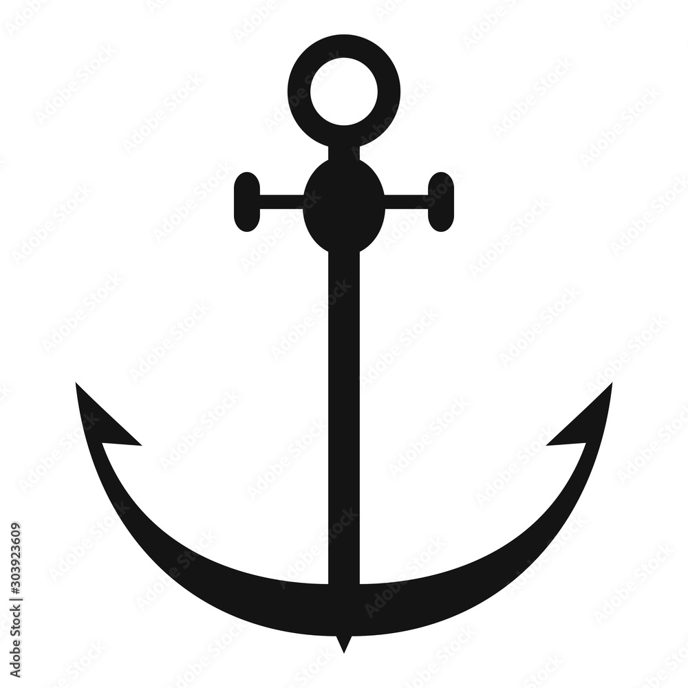 Heavy anchor icon. Simple illustration of heavy anchor vector icon for web design isolated on white background Heavy anchor icon. Simple illustration of heavy anchor vector icon for web design isolated on white background