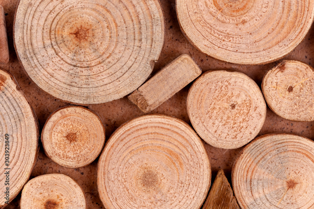 Close up Logs wood cut section decorationtexture background. Close up Logs wood cut section decorationtexture background.