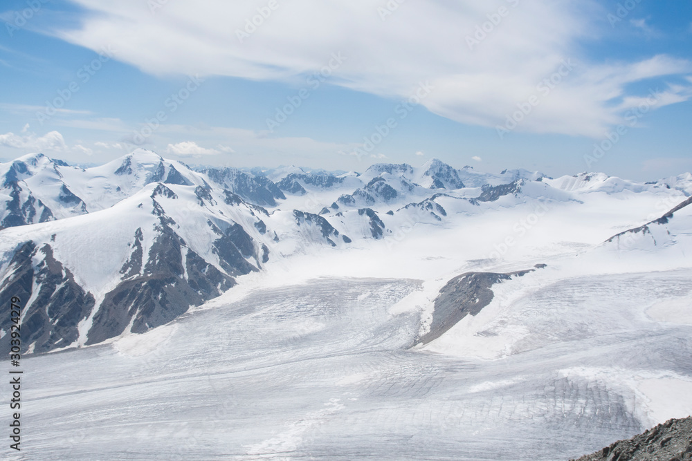 Potanin Glacier in Altai mountains, Mongolia Potanin Glacier in Altai mountains, Mongolia