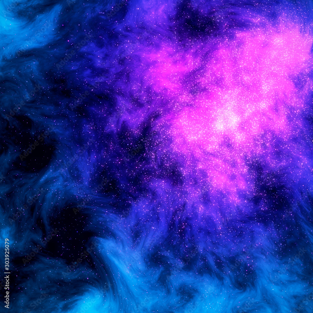 Purple starfall in a far galaxy. Print. Mystic endless galaxy texture on a colored background. - obrazy, fototapety, plakaty 