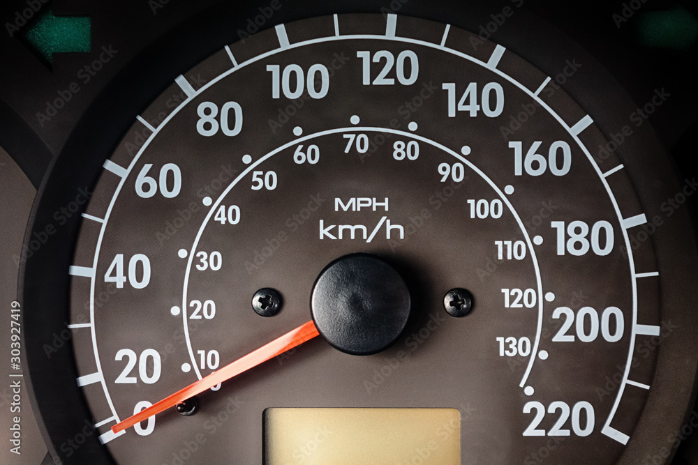 dashboard with instruments speedometer in the car dashboard with instruments speedometer in the car