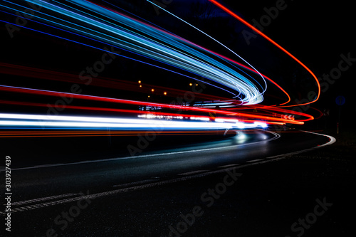 lights of cars with night photo