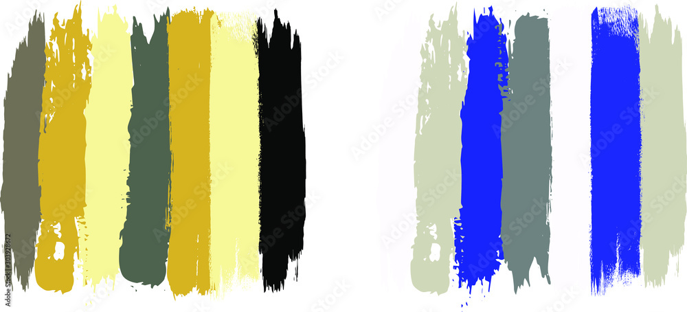 Fototapeta premium Paint brushes frame, clip art, EPS 10, Paint splatter border, Paint stroke, Clip art
