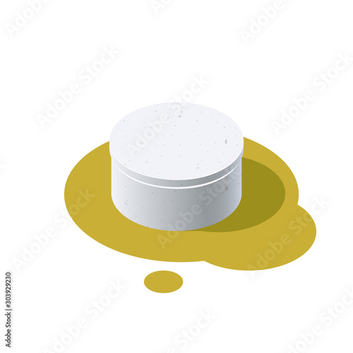 Concrete ring icon in flat style, vector