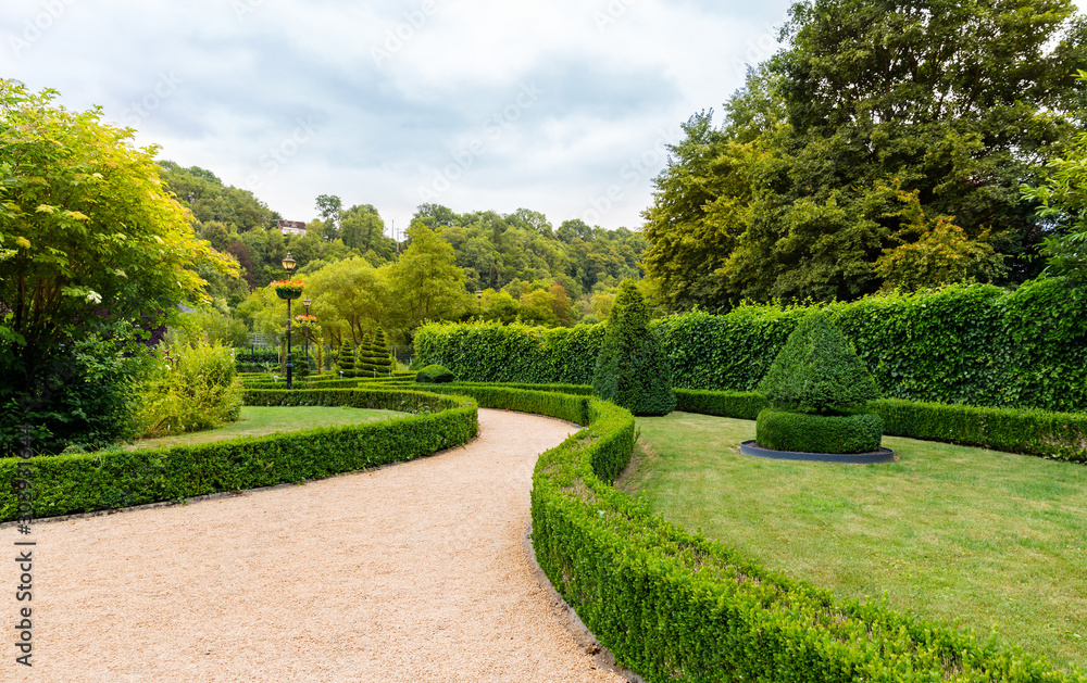 Figures in shape of swirl and cone from the bushes