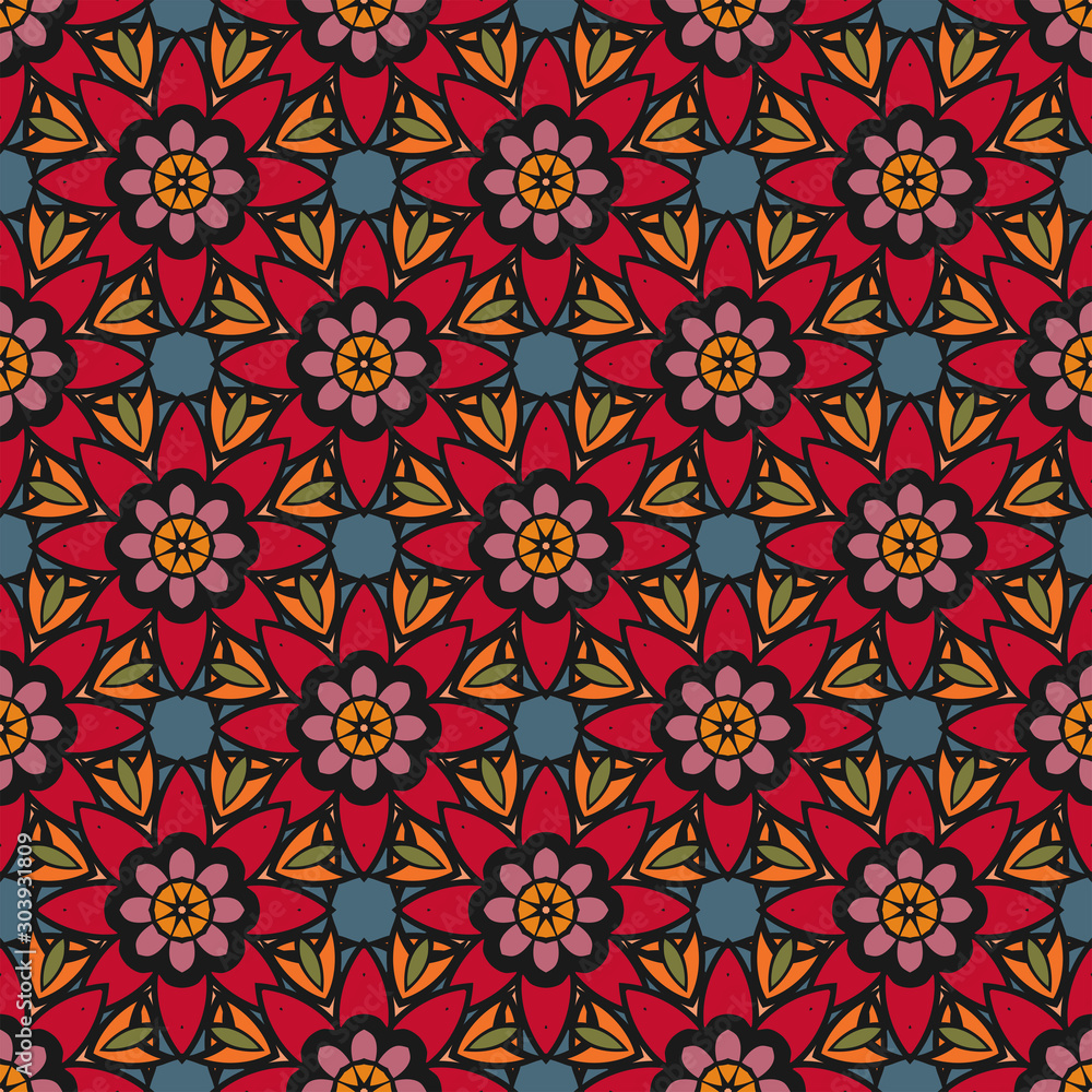 Mandala seamless pattern for decoration. Print for paper wallpaper, tiles, textiles.