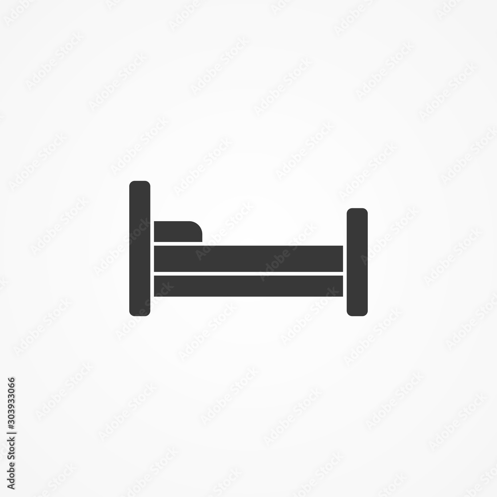 Bed vector icon sign symbol Bed vector icon sign symbol