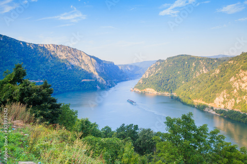 Danube river summer landscape © mitarart