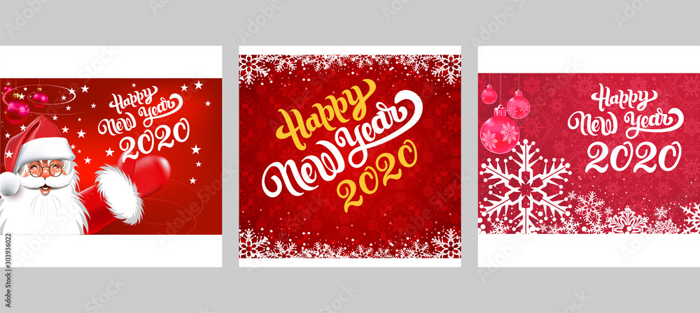 merry christmas banners 2020 happy New Year