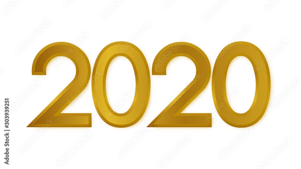 2020 Happy New Year logo text design 2020 Happy New Year logo text design