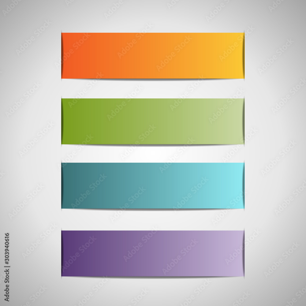 Set of color banners, stickers, labels. Vector