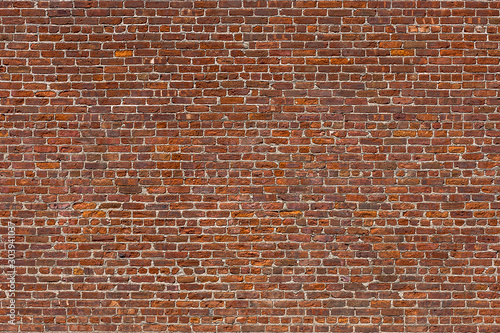 Canvas Print the old red brick wall