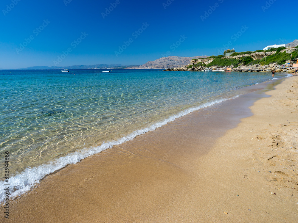 Pefkos Beach or Pefki Rhodes Greece