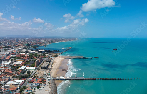 Vista aérea de Fortaleza, Ceará, Brasil