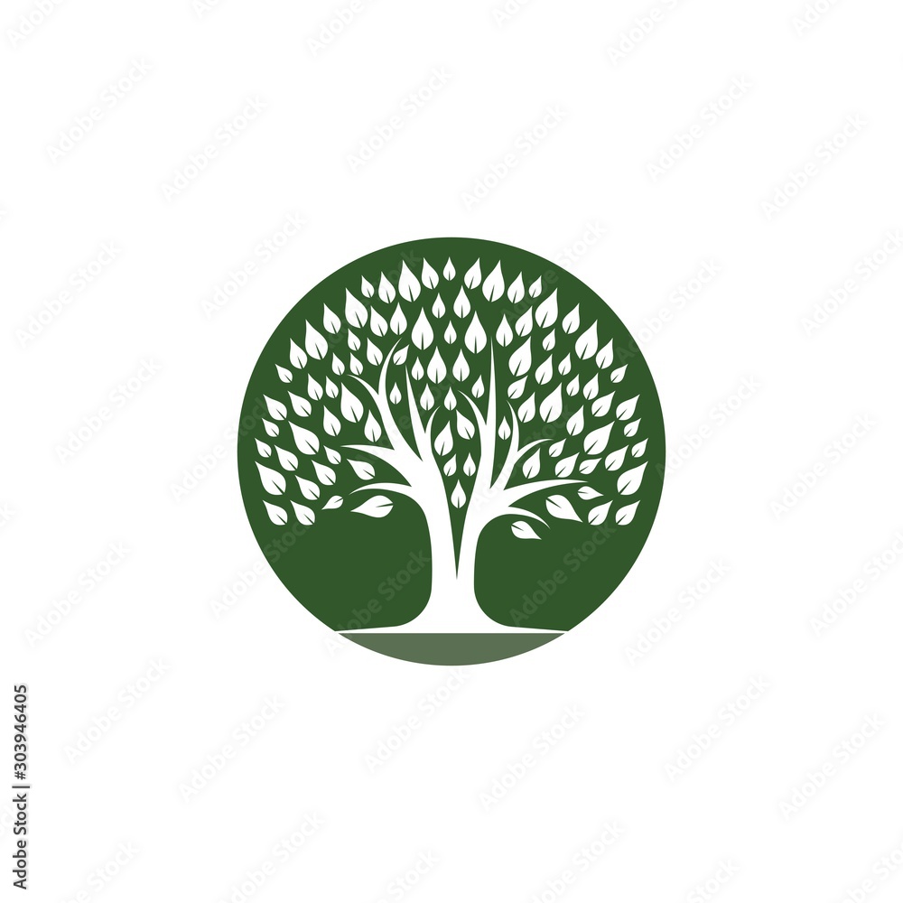 Obraz premium Tree logo template vector icon