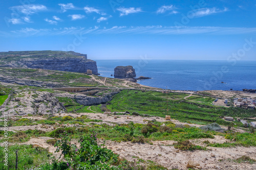 Obraz na płótnie Triq id-Dwejra in San Lawrenz, Gozo Island, Malta w salonie