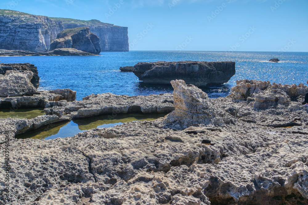 Azure Window after crashed, Gozo, Malta