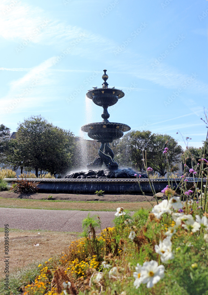 Victoria Fountain in The Old Steine Gardens in Brighton, East Sussex, England