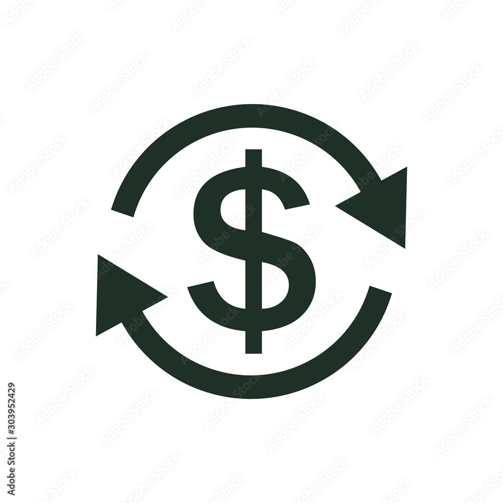 Currency exchange icon. Currency exchange icon.