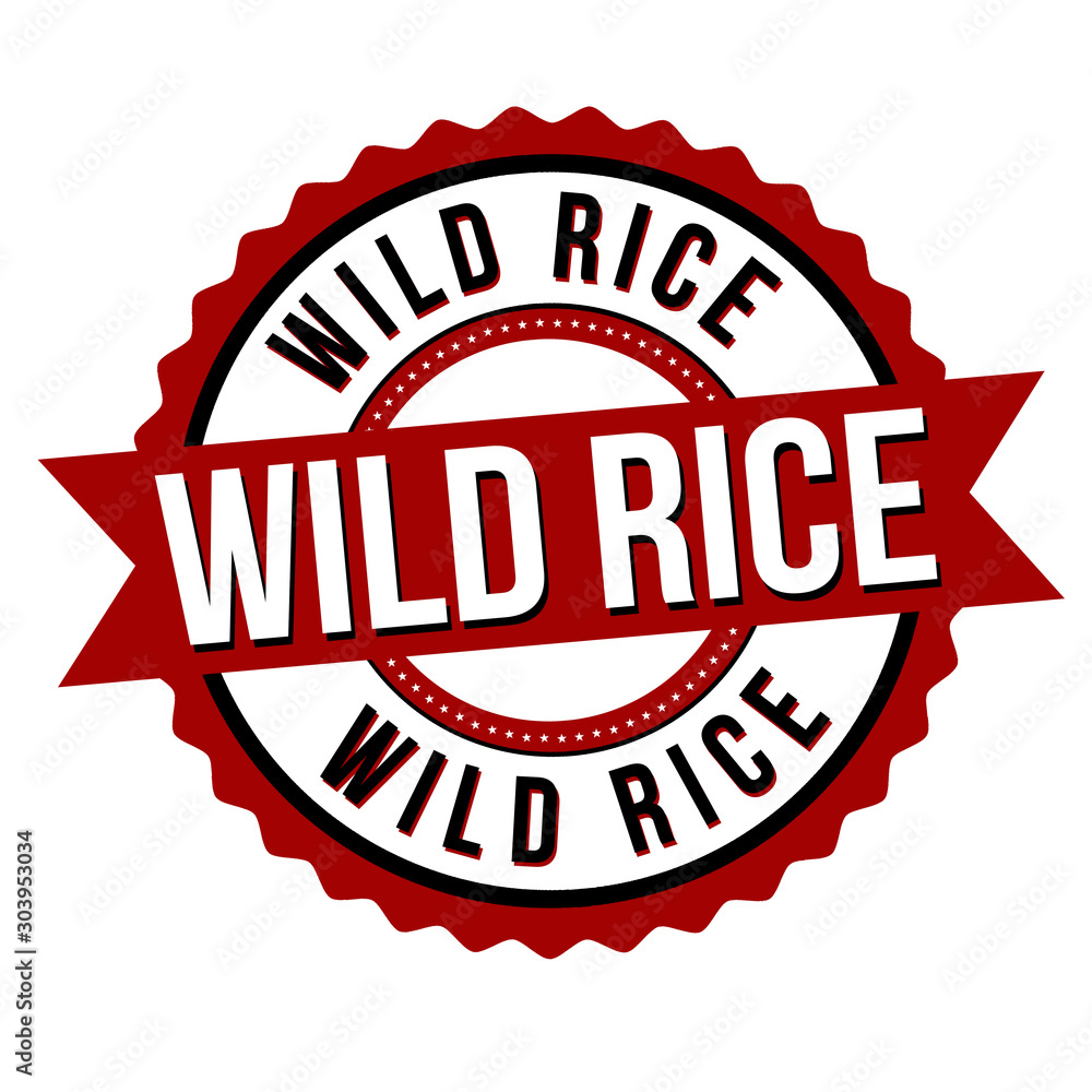 Wild rice label or sticker
