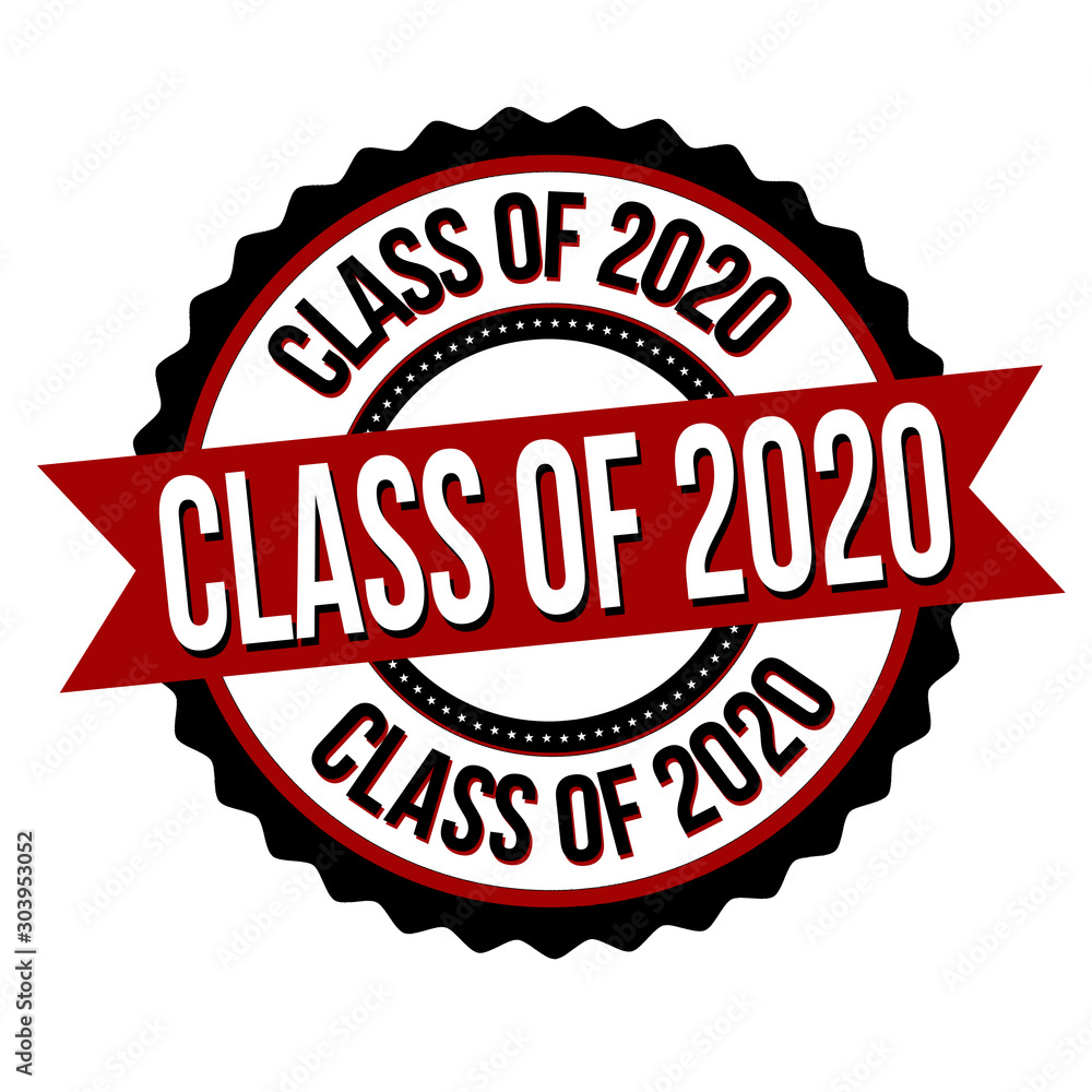 Class of 2020 label or sticker