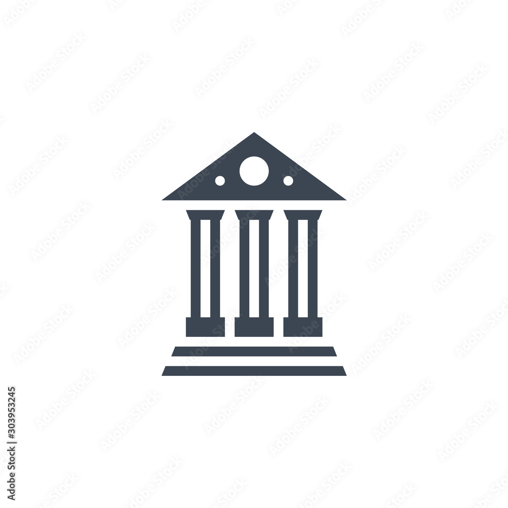 Bank related vector glyph icon. Bank related vector glyph icon.