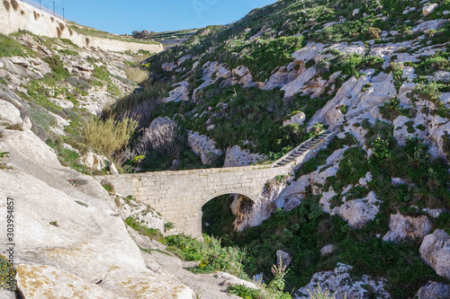 Obraz na płótnie Xlendi grotto, Gozo, Malta w salonie