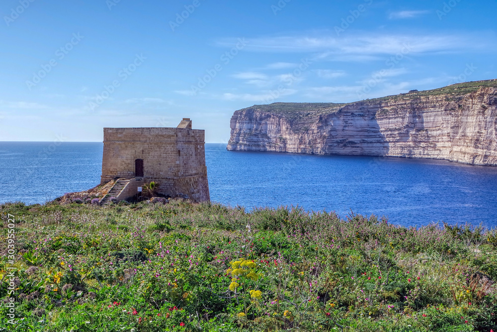 Xlendi Tower (Torri tax-Xlendi), Gozo island, Malta
