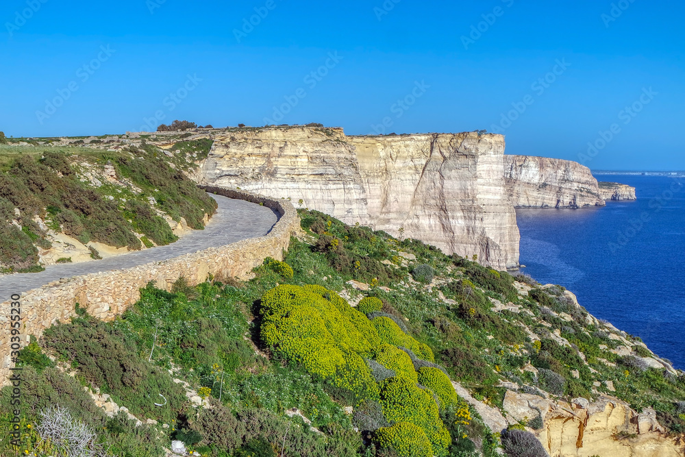 Sanap cliffs, Gozo, Malta