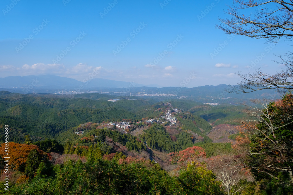 吉野山　秋に風景