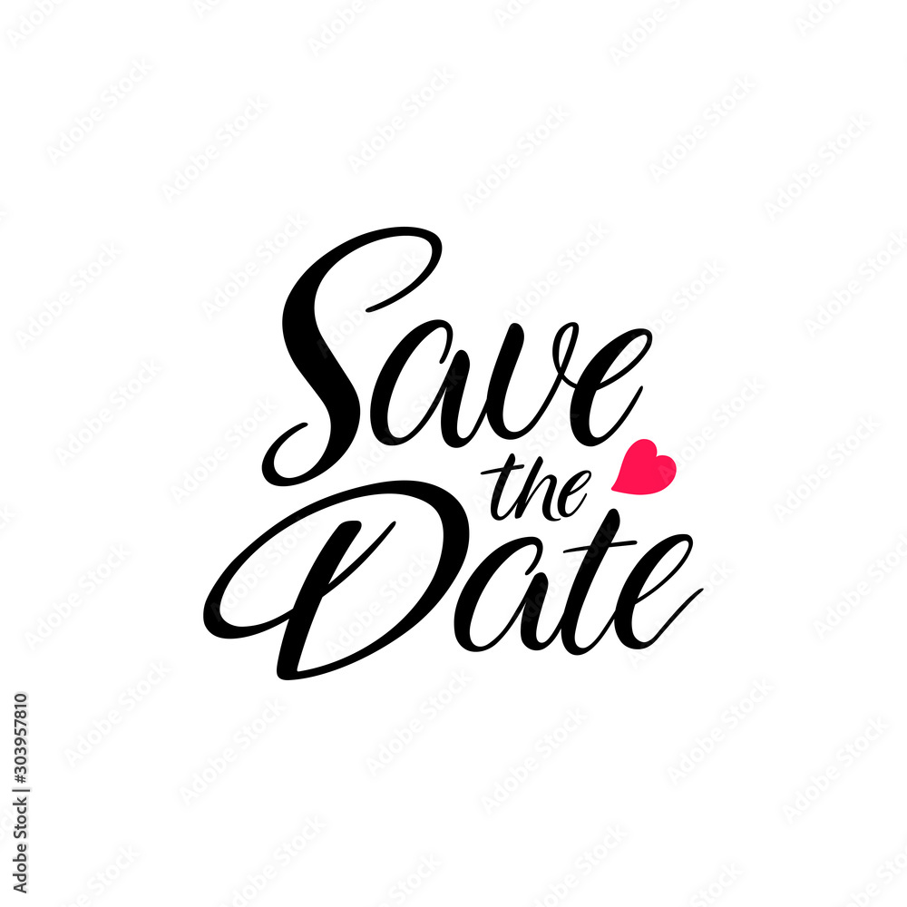 Save the date lettering Save the date lettering