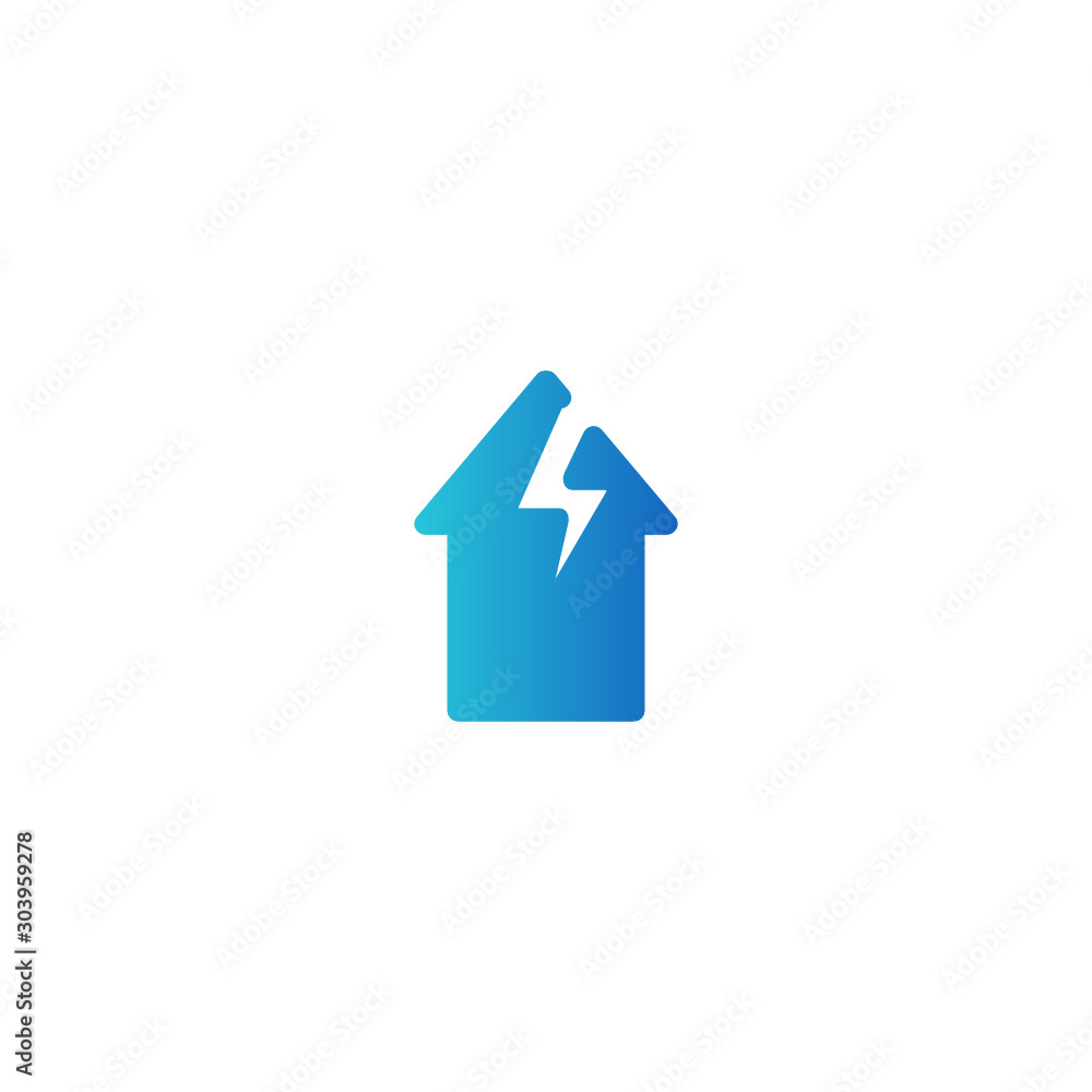 Earthquake House Broken Flat Icon Vector Earthquake House Broken Flat Icon Vector