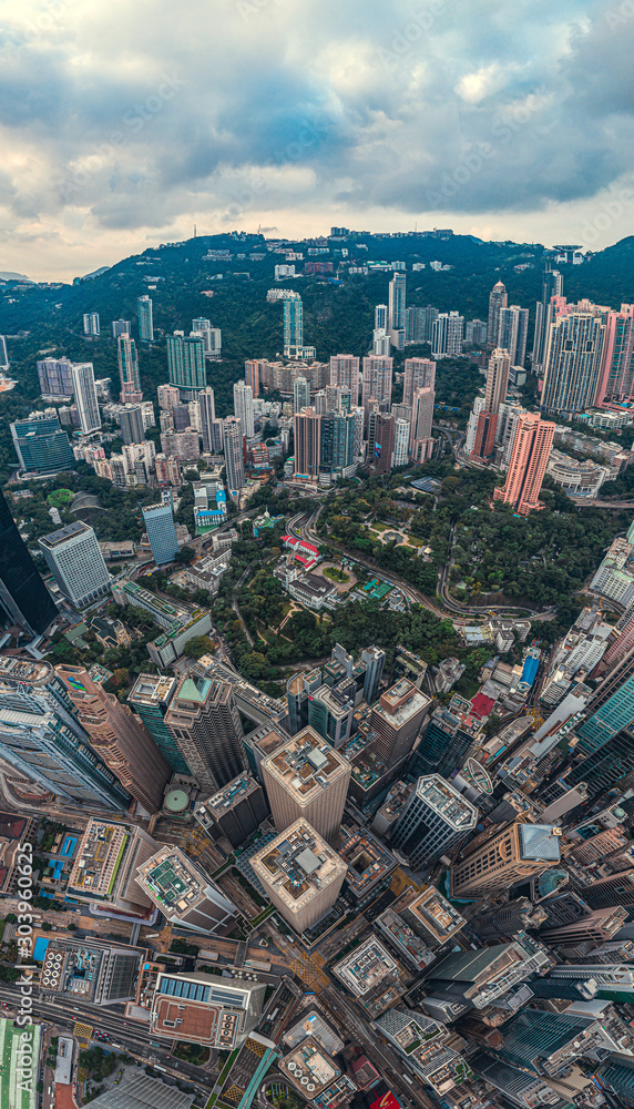 Fototapeta premium Hong Kong Architectures view from sky