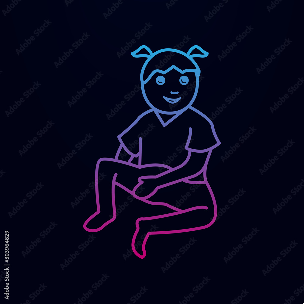 Early childhood girls nolan icon. Simple thin line, outline vector of generation icons for ui and ux, website or mobile application