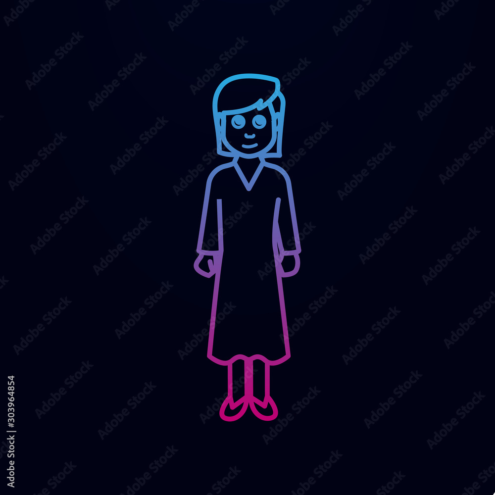 Teenage girl period nolan icon. Simple thin line, outline vector of generation icons for ui and ux, website or mobile application Teenage girl period nolan icon. Simple thin line, outline vector of generation icons for ui and ux, website or mobile application