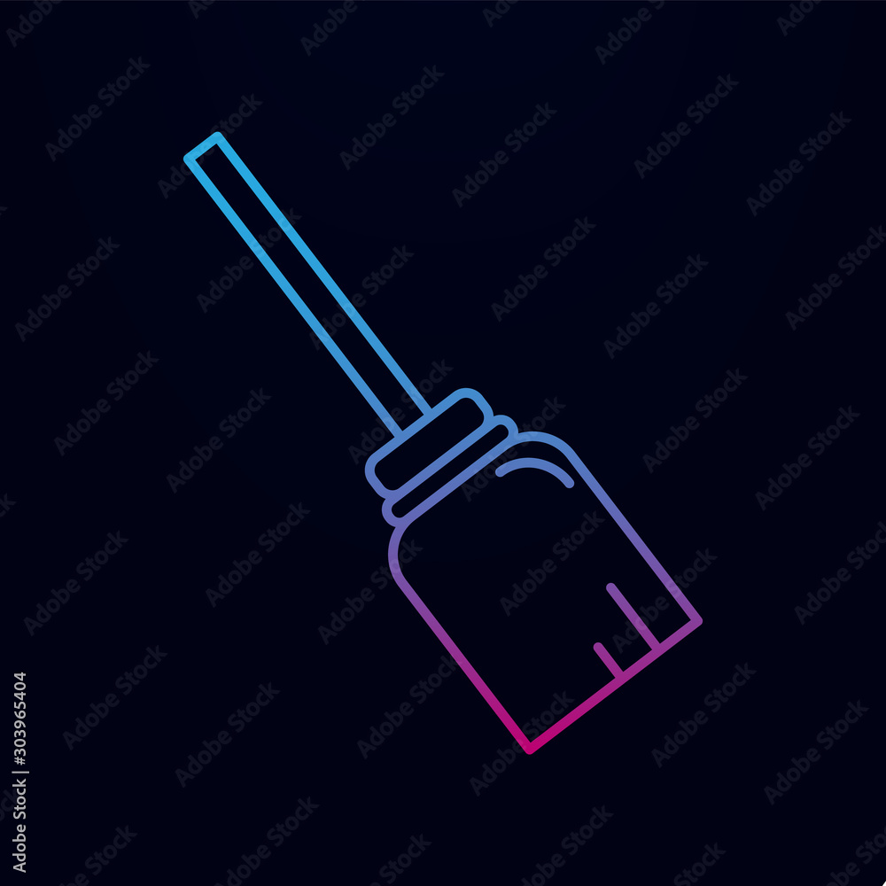Broom nolan icon. Simple thin line, outline vector of halloween icons for ui and ux, website or mobile application Broom nolan icon. Simple thin line, outline vector of halloween icons for ui and ux, website or mobile application