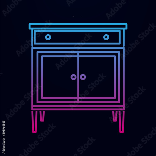 Chest of drawers nolan icon. Simple thin line, outline vector of household icons for ui and ux, website or mobile application photo