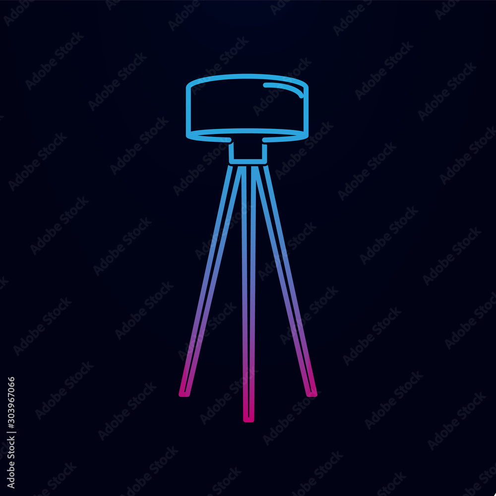 Floor lamp nolan icon. Simple thin line, outline vector of household icons for ui and ux, website or mobile application Floor lamp nolan icon. Simple thin line, outline vector of household icons for ui and ux, website or mobile application