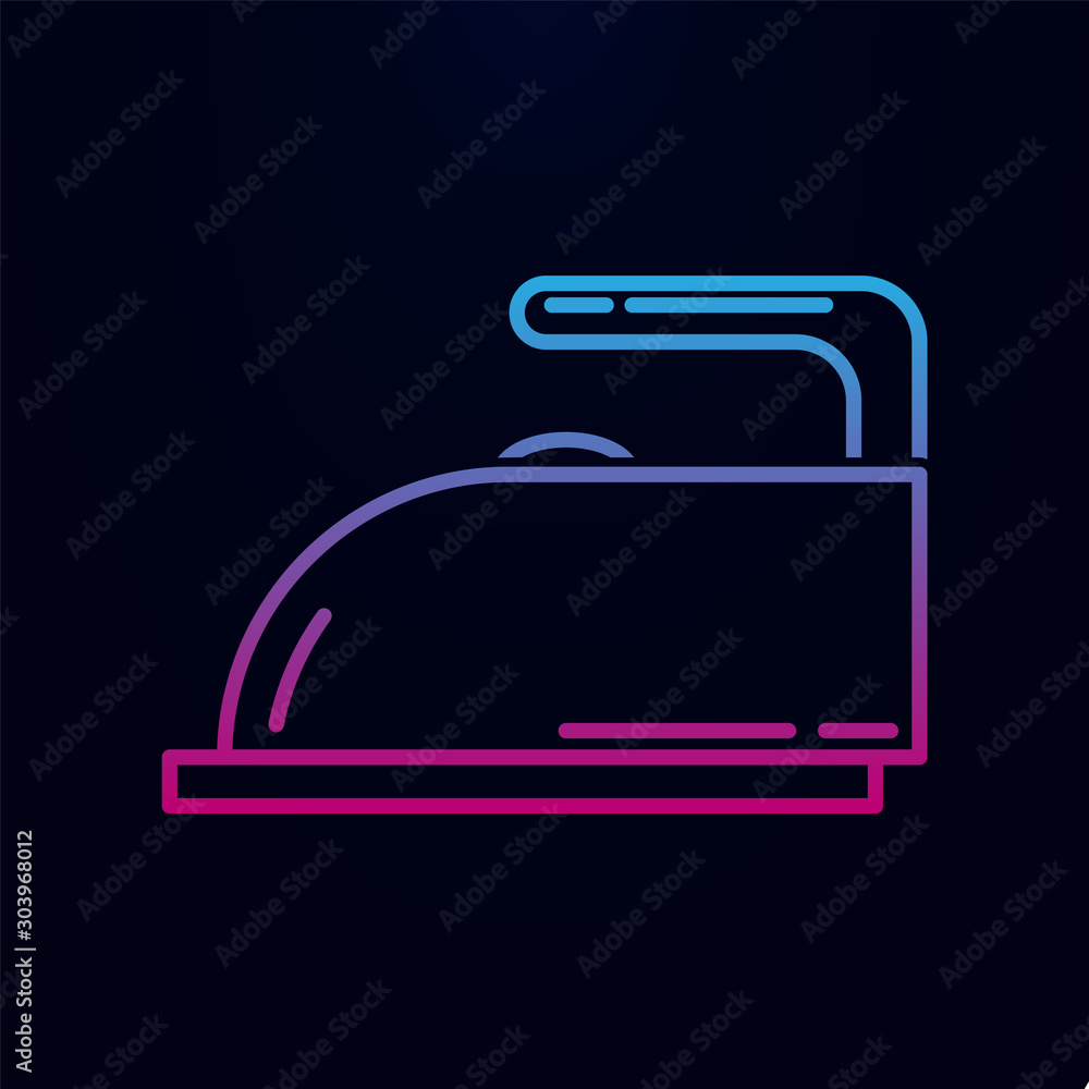 Iron nolan icon. Simple thin line, outline vector of household icons for ui and ux, website or mobile application Iron nolan icon. Simple thin line, outline vector of household icons for ui and ux, website or mobile application