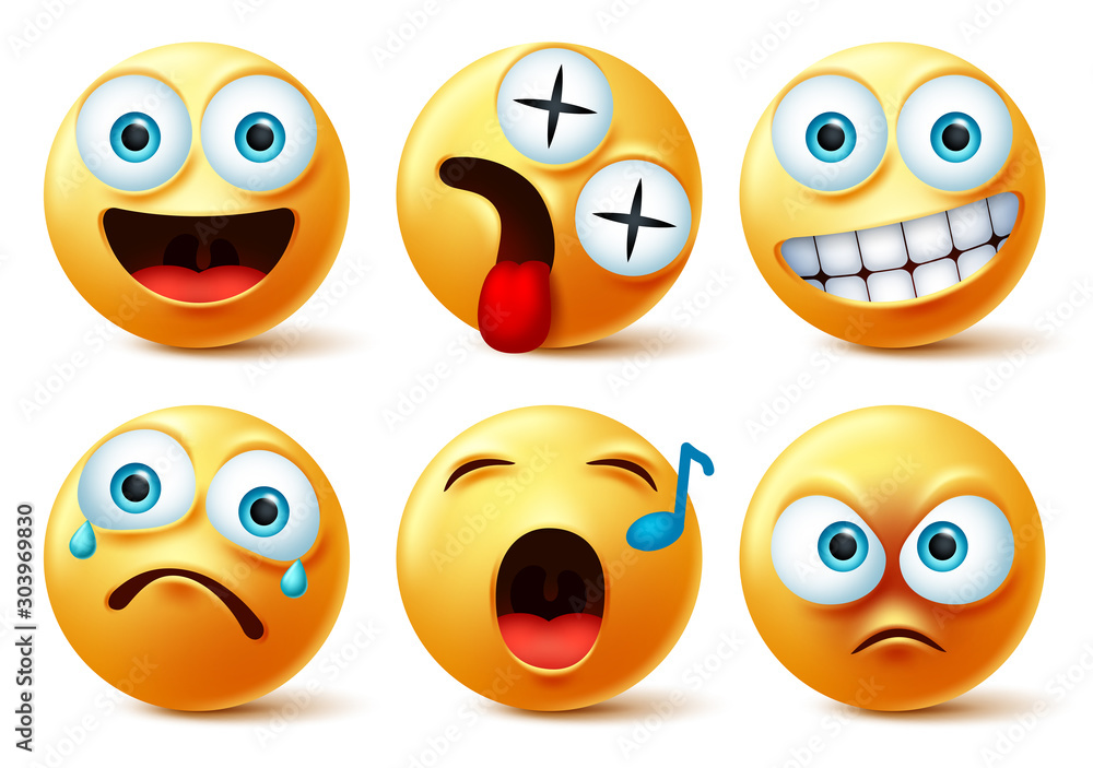 emoji faces expression sad mood surprise scared cartoon vector illustration  Stock Vector Image & Art - Alamy