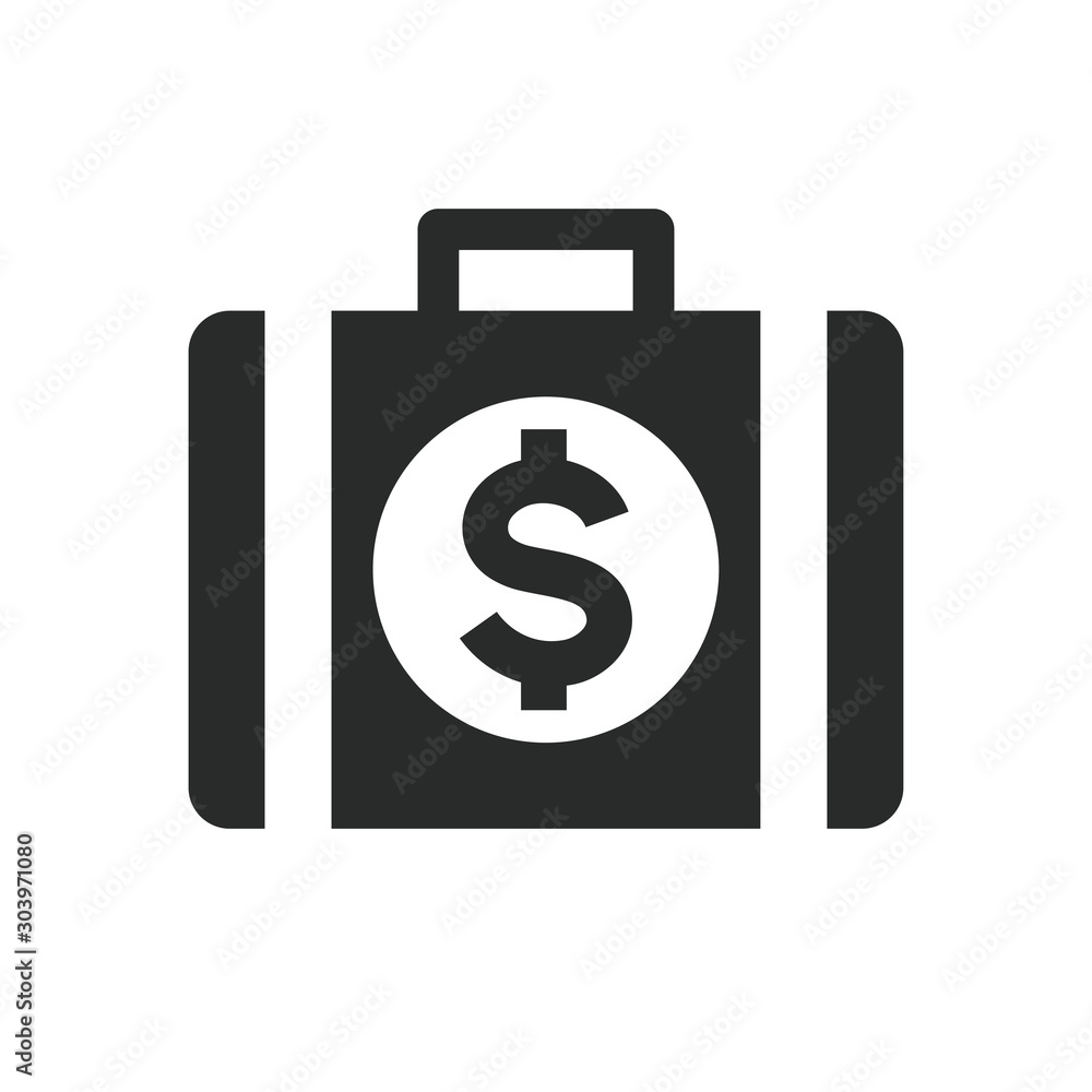 money suitcase icon vector template money suitcase icon vector template