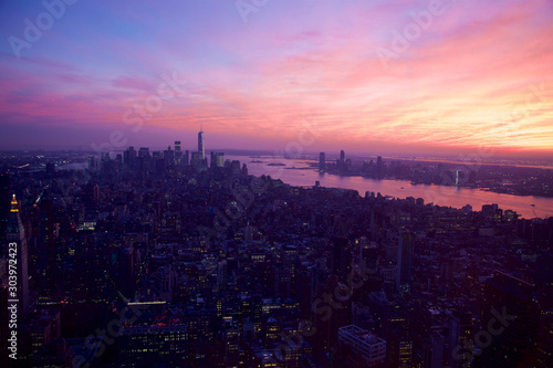 Sonnenuntergang über Manhattan