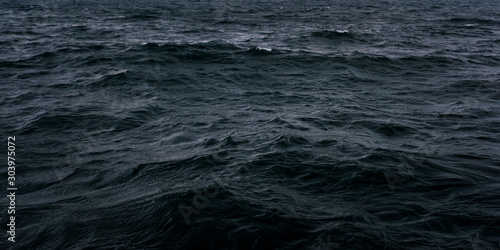 Valokuvatapetti Dark blue ocean and deep, Sea water surface