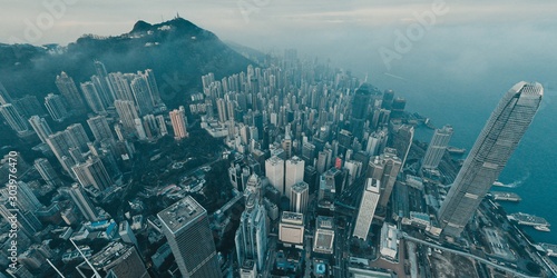 Hong Kong Cityscape view from high angle