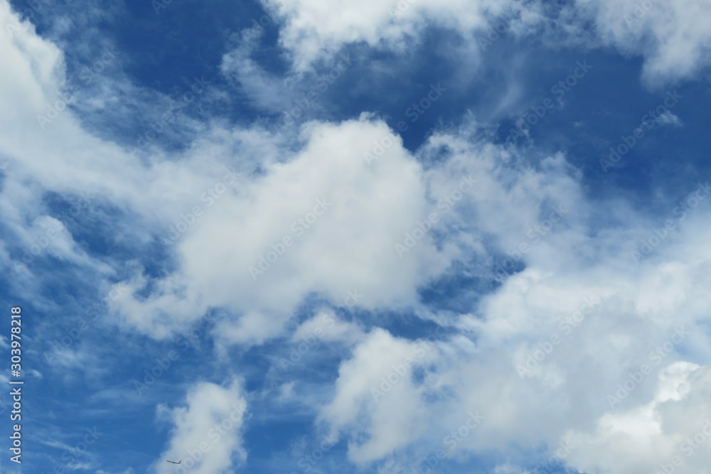 Beautiful cloudscape in blue sky, natural clouds background Beautiful cloudscape in blue sky, natural clouds background